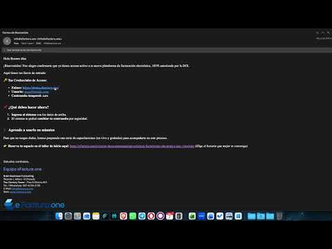 01 Correo de Bienvenida y Credenciales